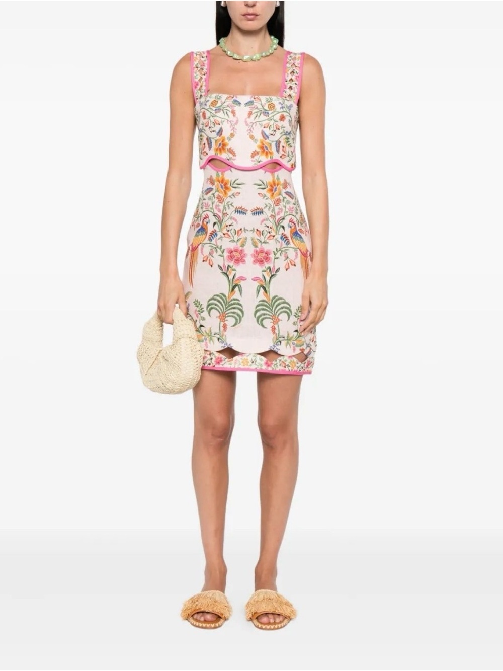 Farm Rio Delicate Forest Mini Dress